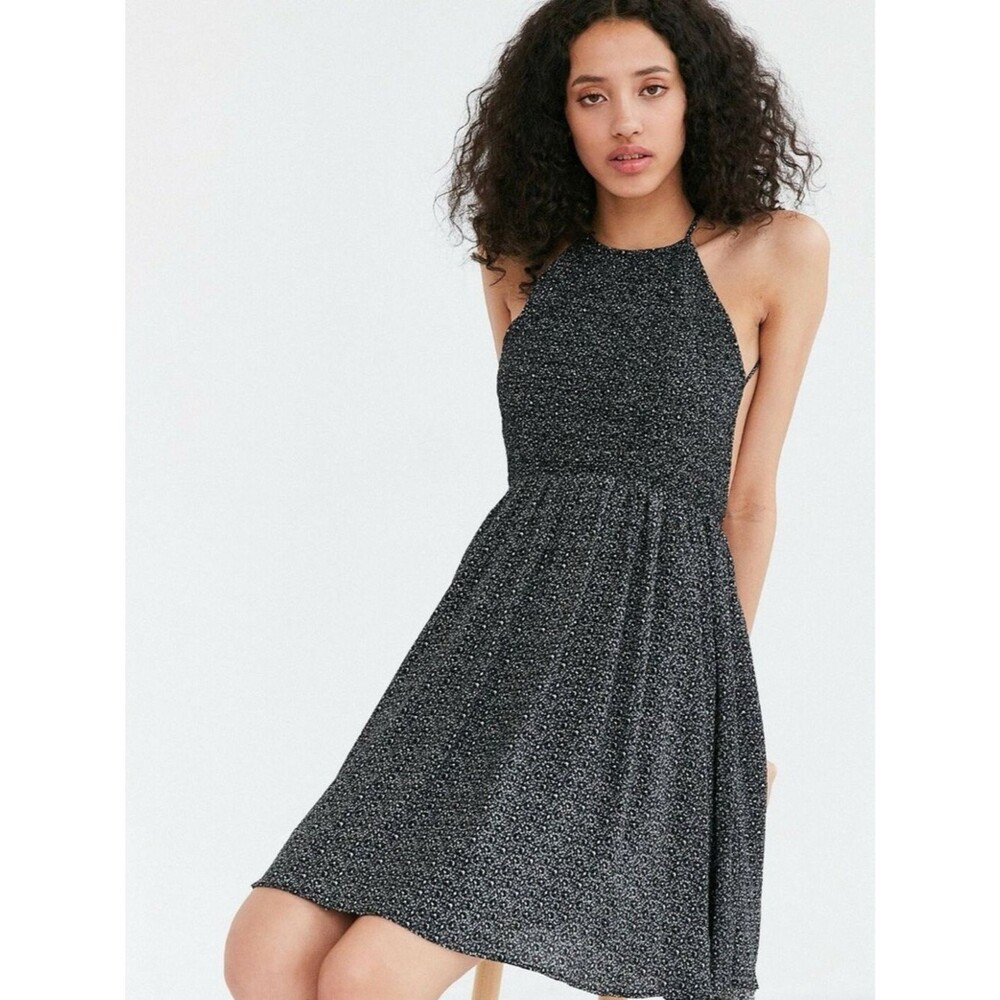 Kimchi Blue Black and White Halter Sundress